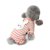 준성 리틀 애니멀 올인원 강아지 옷 가을 겨울 소형견 중형견 반려견 애견 의류, 핑크