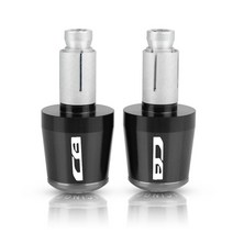 혼다 오토바이 7/8 인치 22MM 핸들바 핸드 그립 바 엔드 CB125R CB300R CB400 CB500X CB, 07 Black-Gray