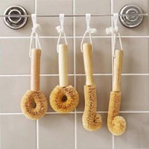 [천삼백케이] [피엠에스] 천연브러쉬 3개 제로웨이스트 병솔 세척솔 주방브러쉬, 코코넛 롱브러쉬 3개