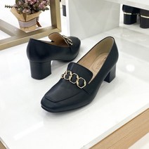 122216 K-040 골드장식 통굽 여성로퍼 5cm 미셸by탠디 TW123