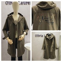 올리비아로렌 NC15 백 프린트 야상 점퍼 VVCCLXF8261