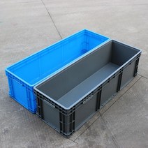 대형 플라스틱 물류박스 공장 마트 시장 이사 택배 상자 창고 운반 화물, (그레이 800x600x230mm), 30개