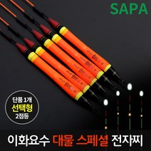 이화 요수 대물 스페셜 2점등 42cm 적색 전자 낚시 찌, 단품