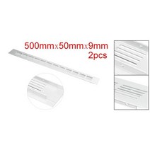 벤츄레이터 옥상 환풍기 Uxcell-에어 벤트 환기 그릴 루버 커버 500mm x 50mm 250mm 80mm 300mm 직사각형 모양 알루미늄 합금 2개 155672, 500 x 50 x 9mm