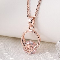 14K 도금 목걸이 에이프럴 큐빅 금목걸이
