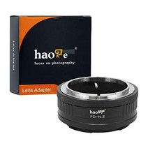 Haoge 수동 렌즈 마운트 어댑터 Canon FD 렌즈에서 Z7II Z6II Z6 Z7 등의 Nikon Z 마운트 카메라 용