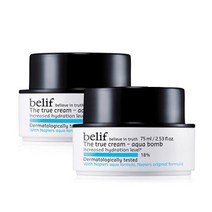 빌리프 더 트루 크림 아쿠아 밤 75ml+75ml 보습크림 지성피부수분크림 대용량수분크림, 2개, 75ml