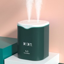 decdeal 이중 스프레이 대용량 탁상식의 책상 가습기 2L, 그린