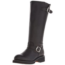 AdTec 남성용 16인치 엔지니어 바이커 부츠 블랙 블랙, 14 Wide, Black