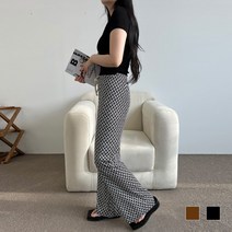 모테드 패턴 밴딩 와이드 팬츠 찰랑 차르르 쿨바지 통바지