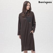 보니스팍스 우븐배색 후드 롱 원피스-MF83OP062