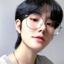 남자 큰 오버사이즈 대두 복고 빈티지 사각 자외선차단 잠자리 금속테 안경테