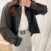 봄자켓 페이크퍼 레더 숏 자켓