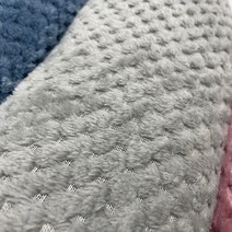 와플모양 양면 극세사 담요 그레이, 단품