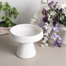 유기스탠드 수반 21x15cm 조화 꽃꽂이 인테리어 장식, 화이트(품절)