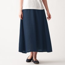 무인양품 여성용 린넨 플레어 스커트 BEK03A0S