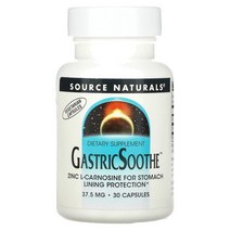 소스 내추럴스 Source Naturals GastricSoothe 37.5mg 캡슐 30정, 4개