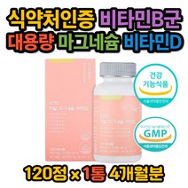 대용량 120정 마그비 마그네슘 비타민D 항산화 뼈건강 식약처 식약청 GMP 인증 프리미엄 영양제 눈꺼풀 눈 얼굴 떨림 손 발 저림 에너지 근육 신경 안정 6중복합기능성 보조제