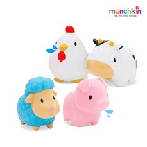 먼치킨 동물농장 물총 목욕놀이완구 4p, 혼합 색상