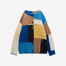 아더에러 x 자라 패치워크 오버사이즈 니트 가디건 멀티컬러 Ader Error Zara Patchwork Oversize Knit Cardigan Multicolor