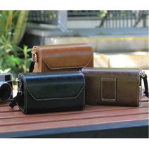 컴팩트 카메라 케이스 미러리스 카메라 가방 리코GR3 소니ZV1 RX100m 캐논G7Xmark2 카메라 가죽 파우치 M, M(2), 블랙