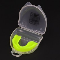 마우스 피스 치아 가드 실리콘 보호대 Bruxism 그라인딩 화이트닝 복싱 밤 마우스 트레이 무료 1 개, 10 Yellow with Box