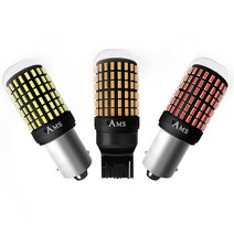 2PCS 1156 BA15S P21W BAU15S PY21W 7440 W21W P21/5W 1157 BAY15D 7443 3157 LED 전구 144smd CanBus 램프 신호등, [02] 3156 P27W T25, [02] amber