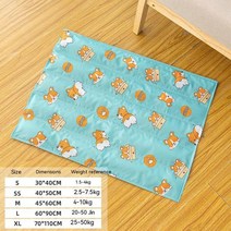 강아지수영장 애완견 쿨링 매트 아이스 테디 애완 동물 시원한 고양이 여름 젤 냉각 개, XS, 4.Corgi - XS