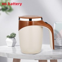 새로운 자동 자기 교반 머그잔 USB 충전 350ml 스테인레스 스틸 스마트 커피 블렌더 우유 혼합 컵 열 컵 1, 11 D-brown no battery_01 350ML