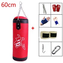 복싱다이어트 가정용샌드백 펀치볼 스탠드샌드백60cm 100cm 빈 권투 펀칭 백 행잉 킥 샌드백 훈련 장갑 손, 01 Red 60cm