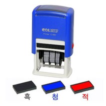 일부인 날짜 자동 스탬프 25x5mm 리필패드, 흑색