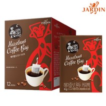 쟈뎅 까페모리 헤이즐넛향 원두 커피백, 4g, 12개