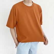애드매이브 링클프리 스판 엠보 오버핏 반팔티(12color)