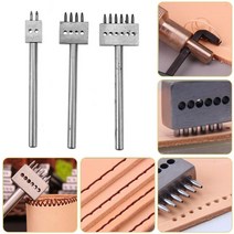 앙카 펀치 스크류 3 개/대 라운드 스티치 도구 블랙 가죽 구멍 4/5/6/mm 간격 펀칭 커터 DIY 수제, 04 6MM Black