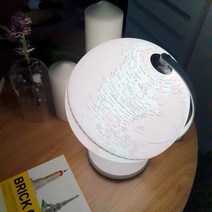파스텔 핑크 LED 무드등 지구본 크리스마스장식 인테리어소품