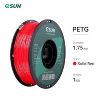 3D프린터 DIY FDM프린터 ESUN PETG 필라멘트 1.75mm 3D 프린터 정확도/- 용 1KG 2.2LBS 스풀 3D 인쇄 재료, 02 Solid Red