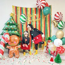크리스마스 파티 스트리머 트리 은박풍선 풀패키지 세트상품 홈파티 MERRY CHRISTMAS, 스트리머세트(트리풍선 추가)