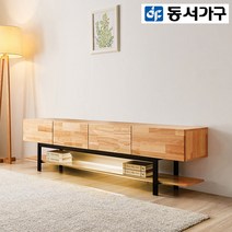 동서가구 니처 LED 고무나무 2000 거실장 DF920838, 내추럴