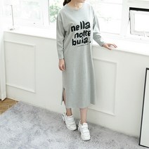 바닐라나인 세상편한 귀염이야옹 옆트임 롱 면 원피스