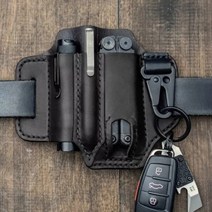 캠핑수납장 캠핑 캐비넷 정리대 leather sheath for leatherman multitool sheath edc pocket key, 검은색