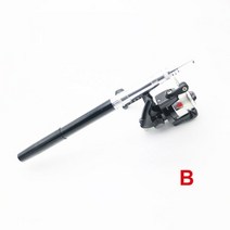 얼음낚시 빙어 겨울 야외 미니 낚싯대 송어 춘천 축제 캠핑 알루미늄 합금 포켓 릴 낚시, 검은색, 1m