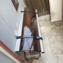 캐노픽스 450x4100 상가 사무실 계단 통로 출입구 비가림막 차양막 채양 캐노피설치, 브라운, 블랙, 은백색(기본색상)