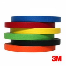 3M 종이 마스킹 라인 테이프 12mmx40M 주황색