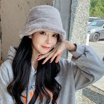 여성모자 겨울모자 털모자 퍼 벙거지모자 버킷햇 1-23