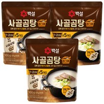 백설 사골곰탕 한 그릇 간편조리국, 100g, 3개