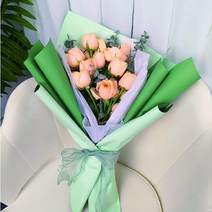 꽃방수포장종이 종이접기 [기회공작소] 9color 리본 (20매)14color 꽃다발, 10 꽃다발포장지 말린장미+뉴블루_05 쉬폰실루엣리본