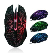 캐드마우스 무소음 전문 유선 게이밍 마우스 광학 PC 노트북 컴퓨터 게이머 3200 인치 당 점, 02 model 2, 한개옵션1