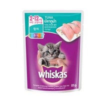 위스카스 고양이 주식 파우치 주니어 참치, 80g, 10개