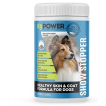 강아지영양제 K9 Power 차세대 쇼 스토퍼 - 개 피부 보충제 계절 완화 뜨거운 반점과 과도한 털빠짐을 줄이는 가려운 피부를 위한 프로바이오틱스 1lb, [03] 1파운드(농축 스쿱 45개)