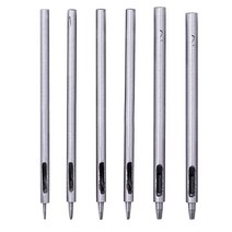 가죽 공예 도구 세트 펀칭 치즐 외 0.5-2.5mm DIY 수제 벨트 펀칭 구멍 펀치 중공 드릴링 펀처, 2.0mm, 2mm
